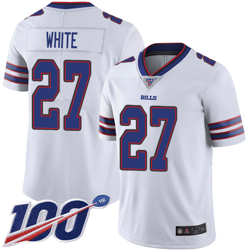 Men Buffalo Bills 27 Tre Davious White White Vapor Untouchable Limited Player 100th Season NFL Jersey